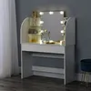 Coiffeuse 'Köla' avec LED et miroir blanc Voir les images du produit 2