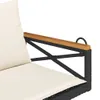 The Living Store Hängebank mit Kissen Schwarz 109x62x40 cm Produktbild-Vorschau 8