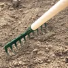 KADAX rastrello per erba terra con manico in legno metallo Anteprima dell’immagine prodotto 8