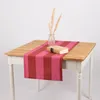 Tischläufer Baumwolle 40x160cm pink rot gestreift von Produktbild-Vorschau 4