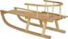 Slitta per bambini in legno massiccio con schienale e corda Anteprima dell’immagine prodotto 2