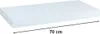 A white floating shelf is shown against a white background with a measurement line indicating its length. Náhled obrázku produktu