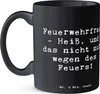 Mr. & Mrs. Panda Tasse Spruch Feuerwehrfrau Heiß - Schwarz Produktbild-Vorschau 2