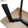 Close-up view of the underside of a table, showing the black metal legs attached to a wooden tabletop. Produktbild-Vorschau