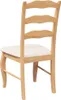 A single wooden chair with a white cushion, shown from the back and side. Anteprima dell’immagine prodotto