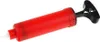 A red and black hand pump is shown against a white background. Voir les images du produit