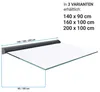 Glasvordach 200 x 100 cm VSG 8,76 mm Türvordach Überdachung Produktbild-Vorschau 2