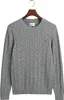 Gant pullover girocollo grigio monocolore 100% cotone a Anteprima dell’immagine prodotto 5