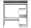 A white desk with shelves against a white background. Voir les images du produit