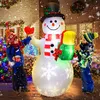 Aufblasbarer Weihnachts Schneemann mit LED Licht 150cm Produktbild-Vorschau 3
