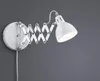 Retro LED Wandleuchte mit Scherengelenk und rundem Metall Produktbild-Vorschau 1