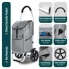 VOUNOT® 2 Räder Einkaufstrolley Klappbar mit 58L Produktbild-Vorschau 4