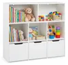 COSTWAY Kinderregal , Bücherregal Kinder mit Boxen auf Produktbild-Vorschau 1