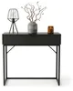 Tavolo consolle stile loft MODENA 1 cassetto 80 cm Nero Anteprima dell’immagine prodotto 2