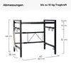 Küchenregal verstellbar  L.40-60 cm x T36 cm x  H46 cm Produktbild-Vorschau 3