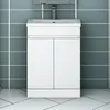 Waschtisch mit Unterschrank LORENZA 50cm Weiß Standschrank Produktbild-Vorschau 1