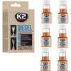 A box of K2 Diesel fuel additive is shown next to six bottles of the same product. Produktbild-Vorschau