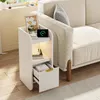 UnboxG, ensemble de 2 tables de chevet blanches avec tiroir Voir les images du produit 8