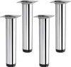 4 Stück Möbelfüße BRAVO Höhe 200 mm (+ 10 mm) Ø 40 mm Chrom Produktbild-Vorschau 1