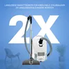 A vacuum cleaner with a large "2X" graphic behind it. Produktbild-Vorschau