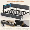 AODEMOKO Polsterbett Schlafsofa 90x200 cm mit Produktbild-Vorschau 10