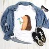 Mr. & Mrs. Panda Tshirt Igel Blumen - Weiß - Geschenk, Produktbild-Vorschau 2