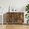Dressoir Gerookt eiken 89 x 34,5 x 60 cm Bewerkt hout Productafbeelding-voorbeeld 2