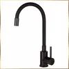 A black kitchen faucet with a flexible neck and a single handle is shown against a white background. Produktbild-Vorschau