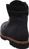 A rear view of a black leather boot with a brown sole. Anteprima dell’immagine prodotto