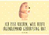 Mr. & Mrs. Panda Schild Igel Kuchenstück DIN A4 - Gelb Produktbild-Vorschau 1