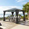 Pergola "belize" graphit 3,6x3m aus aluminium  - Hespéride Produktbild-Vorschau 4