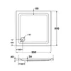 Schulte Duschwanne Adria 80x80 cm, Sanitäracryl Weiß, Set Produktbild-Vorschau 4