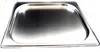 A close-up, slightly angled view of an empty stainless steel food pan, often referred to as a Gastronorm container. Produktbild-Vorschau