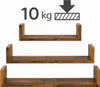 Zestaw 3 półek ciemny brąz na ścianę do salonu pokoju Podgląd zdjęcia produktu 7