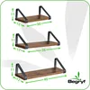 BEGRYF Wandregal 3er Set Dunkelbraun 30x12x11 35x12x11 Produktbild-Vorschau 3