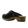 Damen Holzclogs aus Echtleder Schwarz – Bequeme Produktbild-Vorschau 3