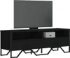 vidaXL TV-kast, zwart, 122x34x41 cm, houtvezel Productafbeelding-voorbeeld 2