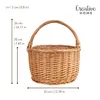 Creative Home Weidenkorb mit Henkel | 35 x 35 x 36 cm (+/- Produktbild-Vorschau 2