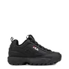 A black Fila sneaker is shown against a white background. Voir les images du produit