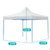 Skládací zahradní pavilon - různé typy - 2,9x4,25m - bílá - Náhled obrázku produktu 2