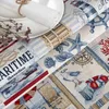 Tischdecke Patchwork Maritim Rot 100x140cm Schnittkante Wasserabweisend abwaschbar, Ansicht 6 Produktbild-Vorschau