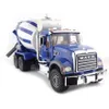 A blue and white cement mixer truck is shown against a white background. Podgląd zdjęcia produktu