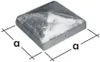 Pfostenkappe für Vierkantmetallpfosten 90x90x1,5mm silber Produktbild-Vorschau 1