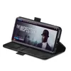 A black flip cover case for a Samsung Galaxy S20 Ultra 5G is shown open, displaying a movie on the phone screen. Produktbild-Vorschau