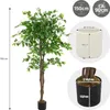 ML-Design Kunstpflanze Ficus 150cm Künstliche Pflanzen groß Produktbild-Vorschau 6