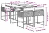 vidaXL 5-tlg. Garten-Essgruppe mit Kissen Grau Poly Rattan Produktbild-Vorschau 6