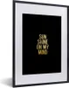 MuchoWow® Gerahmtes Poster Zitate - Sonne - Gold - Schwarz Produktbild-Vorschau 1