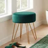 Duhome Sitzhocker Rund Polsterhocker aus Samt Hocker Produktbild-Vorschau 4