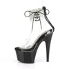 ADORE-724RS Damen Sandale von Pleaser, Transparent Schwarz Produktbild-Vorschau 3