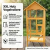 Mucola Volière avec perchoirs Cage en bois pour oiseaux Voir les images du produit 11